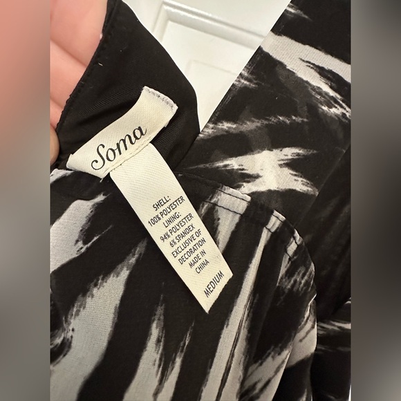 Soma Black and White Patterned Maxi Dress - Picture 5 of 5